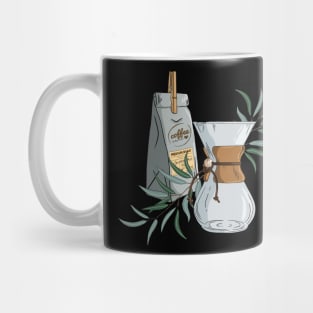Cute Coffee Maker - Medium Roast Coffee and Eucalyptus Mug